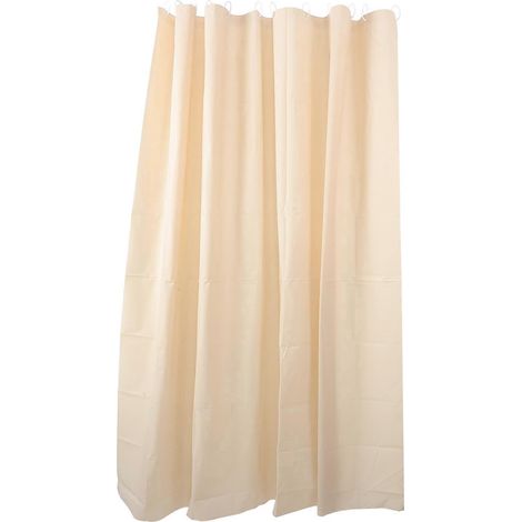 Einfarbiger, Wasserabweisender, Dicker Duschvorhang Fürs Badezimmer – 180,00 X 180,00 X 0,10 Cm – Beige