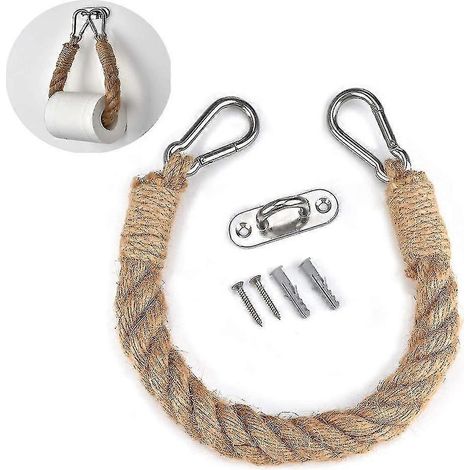 Kreativer, Wandmontierter Toilettenpapierhalter Aus Hanf