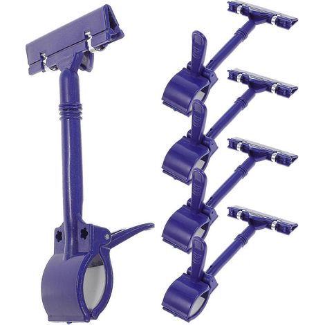 Set Mit 5 Kunststoff-plakathaltern Mit Clips Für Werbetafeln, Ideal Für Geschäfte, Supermärkte Und Messen. – 16,7 X 8,5 Cm – Blau