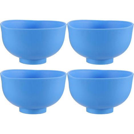 Set Mit 4 Praktischen Gipsmischschalen Für Zahnarztpraxen. – 12 X 12 Cm – Blau