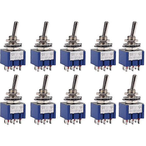 30 Spdt-wippschalter Mit 2 Positionen Und Verriegelung, 1,8 M, 6 A, 125 V (hellblau) - M-hellblau