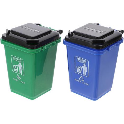 Set Aus 2 Kreativen, Eimerförmigen Stiftehaltern, Multifunktionaler Stiftehalter Mit Aufbewahrungsfächern, Schreibtisch-aufbewahrungsbox (blau + Grün) – 12,50 X 11,50 X 11,50 Cm