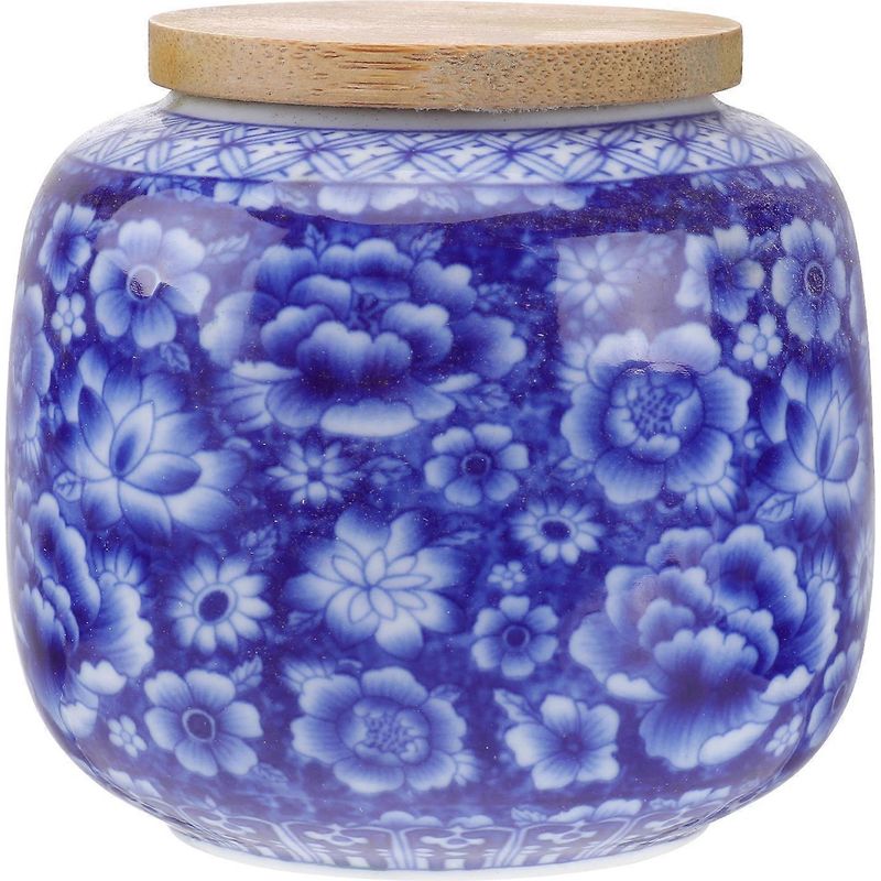 Keramik-teedose (230 Ml) Mit Luftdichtem Deckel, Ideal Zur Aufbewahrung Von Tee. – 230 Ml – Blau