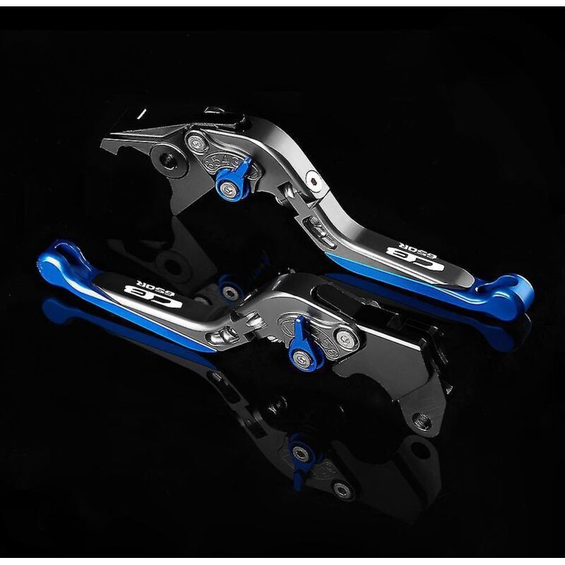 Verstellbare Griffe Für Honda Cb650r Motorrad (2019-2021): Kurze Und Lange Brems- Und Kupplungshebel In Blauem Titan.