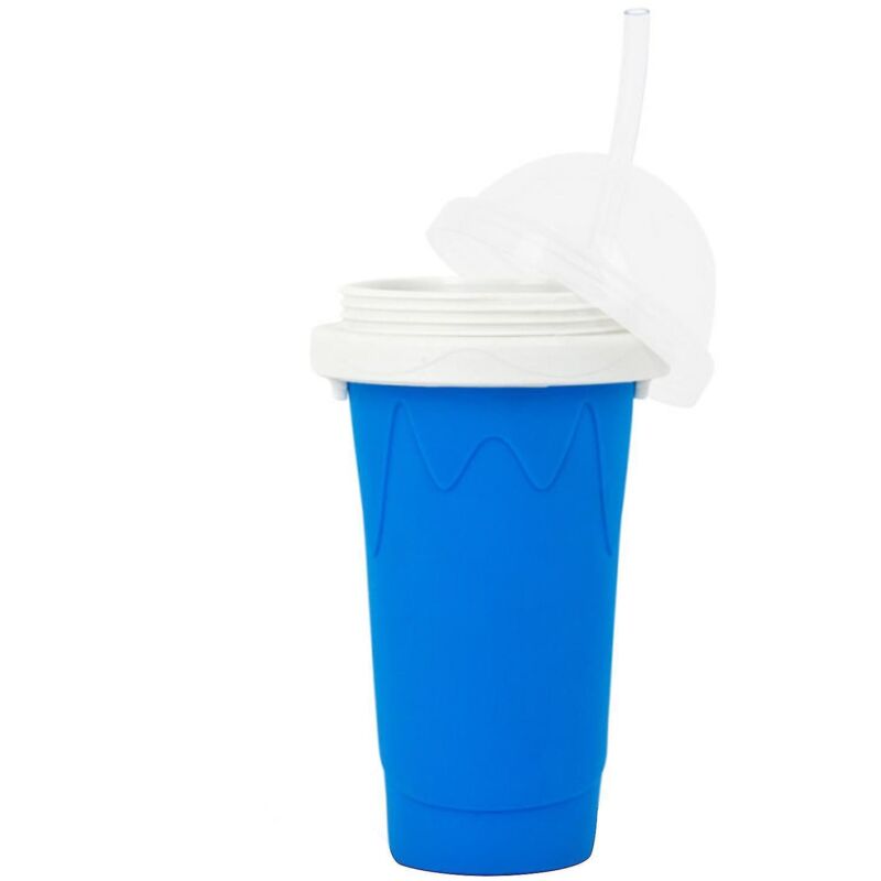 Blauer, Doppelwandiger, Umweltfreundlicher Silikon-smoothiebecher