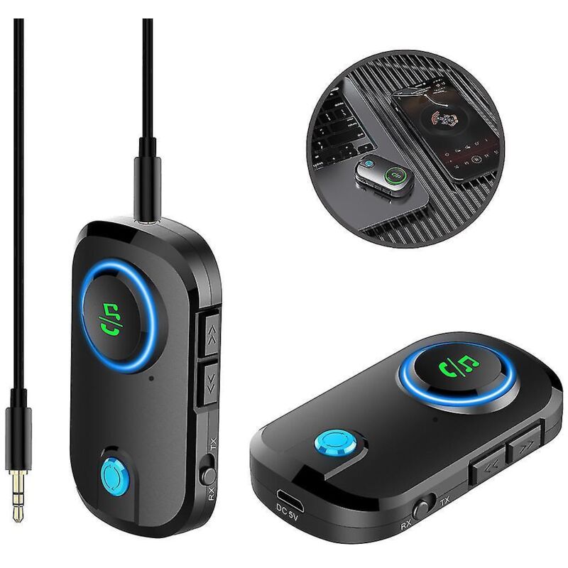 Bluetooth 5.0-transceiver Mit Mikrofon, 3-in-1-gerät Mit Geringer Latenz