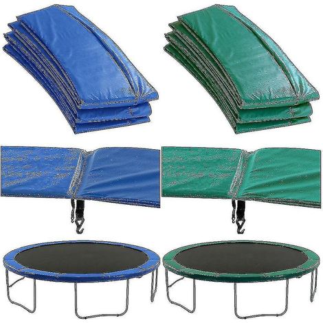 Hochwertige Ersatz-sicherheitsabdeckung Für Trampolin (federabdeckung), Grün Oder Blau Eingefasst, 30 Bis 240 Cm