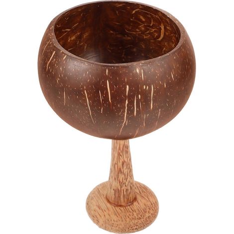 Kokosnussbecher, Hawaiianischer Weinbecher, Bürobecher, Cocktailglas – 15,00 X 10,50 X 10,50 Cm