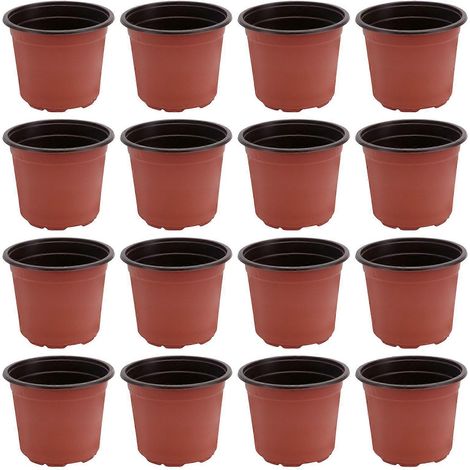 Set Mit 50 Kreativen Und Atmungsaktiven Kunststoff-blumentöpfen Für Sukkulenten – Durchmesser 120 Mm (braun, Lochmuster In Zufälliger Form) – 12,00 X 12,00 X 9,80 Cm – Braun