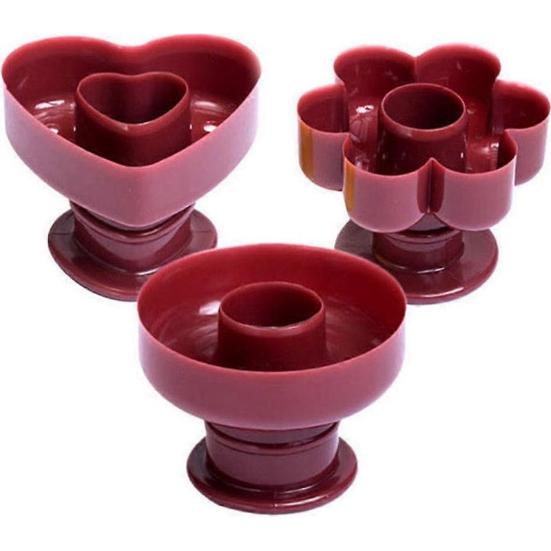 Donut-form Aus Kunststoff (3er-set), Kuchen- Und Dessertform – 8,30 X 8,30 X 6,00 Cm – Braun