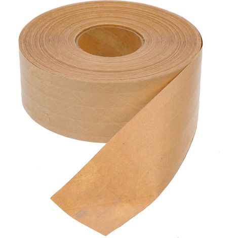 Rolle Packband, Selbstklebendes Papierklebeband Zum Verschließen, Beschreibbares Papierklebeband – 10000 X 5 Cm – Kaffee