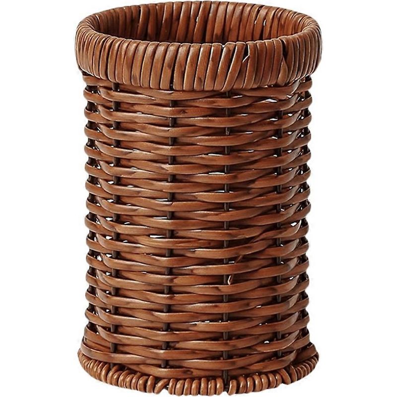 Handgeflochtener Besteckhalter Aus Synthetischem Rattan, Geflochtener Besteckkorb, Küchenutensilien-organizer – 15,60 X 10,40 X 10,40 Cm
