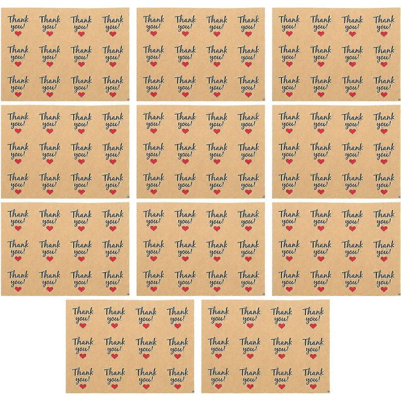 10 Bögen Mit Selbstklebenden Dankesaufklebern Für Backbegeisterte – 3,8 X 3,8 Cm