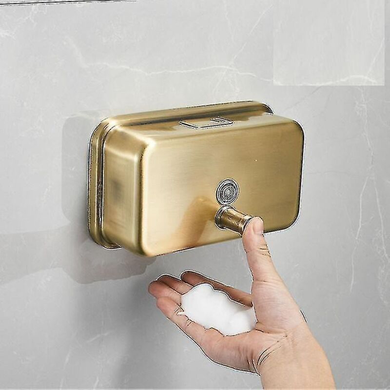 Wandseifenspender, 1000 Ml, Edelstahl, Bronzefarben