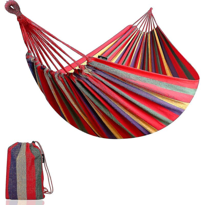 Outdoor-hängematte Aus Baumwolle, Tragkraft Bis Zu 200 Kg – 190 X 150 Cm