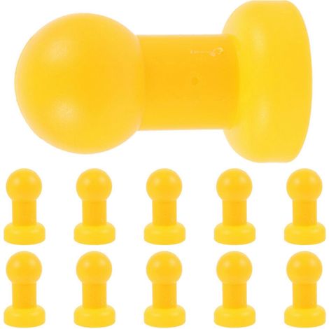 Packung Mit 10 Ersatz-endkappen Für Trampolinstangen Von Kindern – 9,00 X 4,80 X 4,80 Cm – Gelb