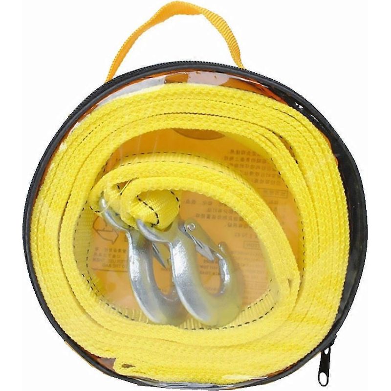 M Langes Abschleppseil Für Auto Oder Anhänger, Praktisch Und Robust, Aus Doppellagigem Nylon, Für Outdoor-notfallsets (gelb). – 400,00 X 4,00 X 0,20 Cm – Gelb