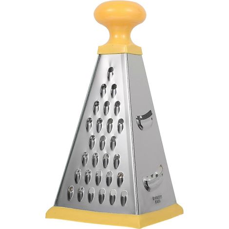 Multifunktionale 4-seitige Edelstahlreibe Zum Reiben Und Schneiden Von Gemüse – 23 X 11 X 11 Cm – Gelb