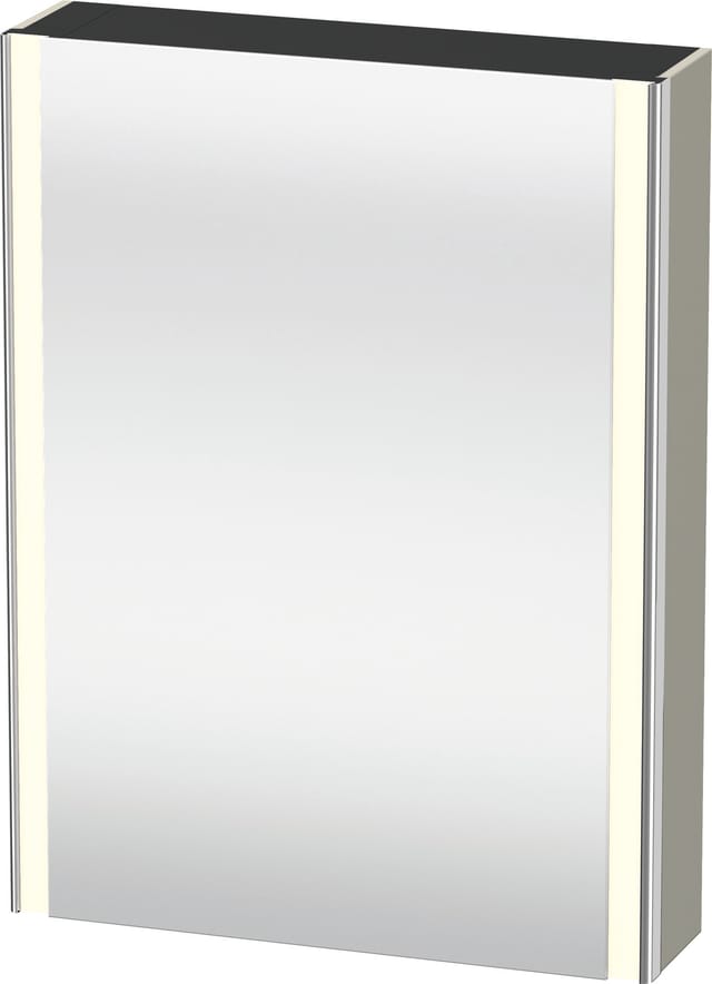 Duravit Universal-Spiegelschrank XSquare 60x15,5x80cm, 1 Tür, LED, An L, T s-matt