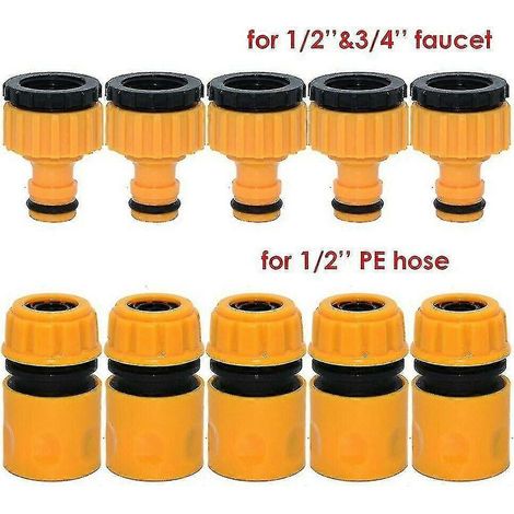 10-teiliges Set Inklusive Adapter, Anschlussstück Und Düse Für Garten- Oder Autoschlauch.