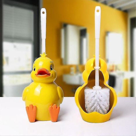 Toilettenbürste Mit Entenförmigem Halter. Toilettenbürstenhalter.