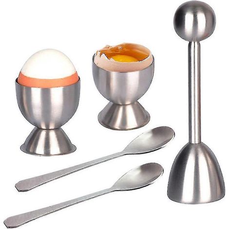 Eierknacker-set Aus Edelstahl Für Gekochte Eier