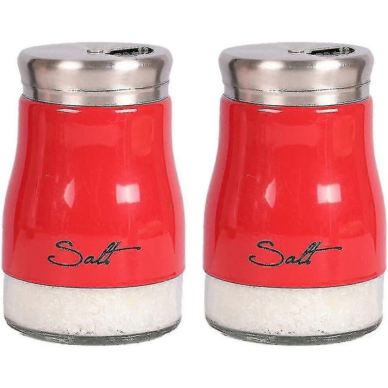Salz- Und Pfefferstreuer-set, Küchendekoration, Salz- Und Pfefferstreuer-set Aus Glas, Hübscher Salzstreuer – 26-teilig, Rot