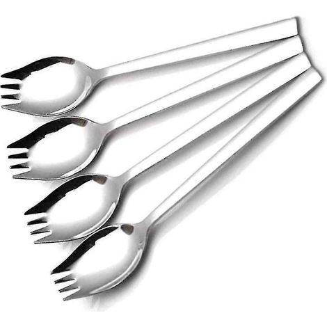 4-teiliges Set Aus Edelstahl-löffel-gabeln Für Spaghetti, Salat Und Dessert