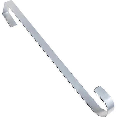 Türkranzhalter Für Die Haustür, Metall, Zur Befestigung An Der Tür, Einzelner Haken – 26–28 Cm Langer Silberner Haken