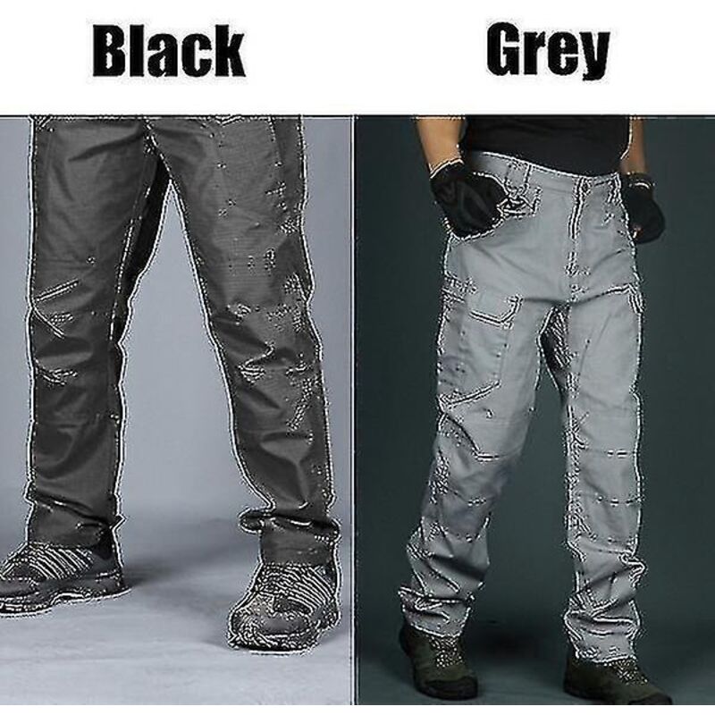 Taktische Herren-cargohose, Swat-hose, Wanderhose Mit Vielen Taschen Für Outdoor-sportarten, Trainingsoverall, Militärhose – Xxl – Grau