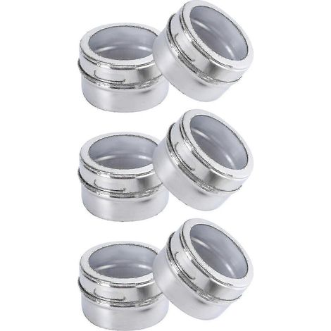 Set Mit 6 Magnetischen Gewürzgläsern, Gewürzaufbewahrungsboxen, Würzgläsern Und Streuern Aus Edelstahl