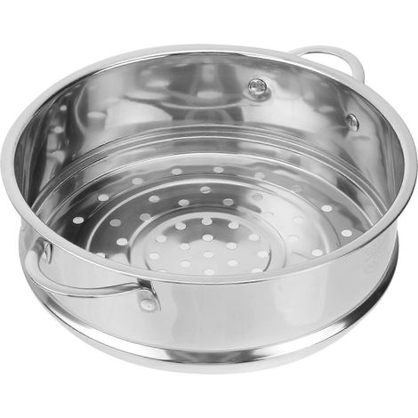 Dampfgareinsatz (16 Cm) Mit Praktischen Edelstahlgriffen, Ideal Zum Dämpfen Von Brötchen, Für Den Privaten Und Gewerblichen Gebrauch (silber) – 23,00 X 16,00 X 6,00 Cm – Silber