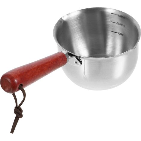 Mini-wärmer Aus Edelstahl Für Milch, Butter Oder Töpfe Mit Holzgriff – 22,10 X 11,60 X 5,80 Cm