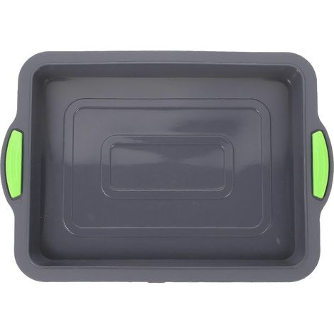 Hitzebeständige, Multifunktionale Kuchenform Aus Antihaftbeschichtetem Silikon, Backzubehör – 34,00 X 23,50 X 3,00 Cm – Grau