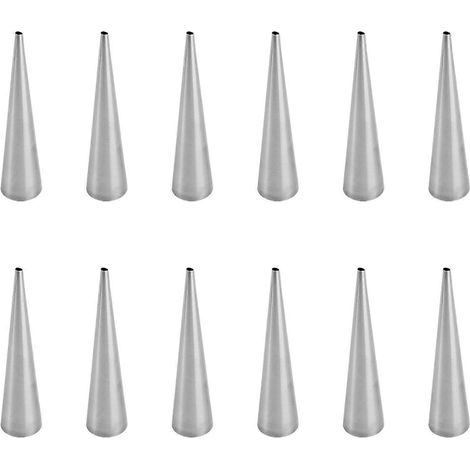 16 Kegelförmige Gebäckformen Aus Edelstahl, Konische Rollenform, Spiralgebäckform (groß) – 12,00 X 3,00 X 3,00 Cm