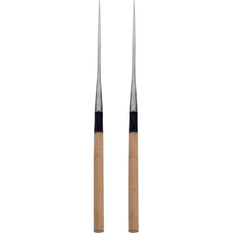 Japanische Essstäbchen Mit Spitzer Spitze, Edelstahl, Für Sashimi, Professioneller Gebrauch (japanische Gastronomie) – 29,00 X 1,20 X 1,20 Cm – Silber