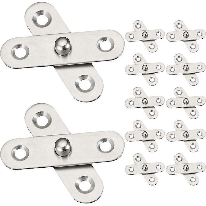 Set Mit 12 Edelstahl-drehscharnieren Für Türen, Von Oben Nach Unten Öffnende Scharniere, Verdeckte Scharniere Für Möbel – 5,60 X 1,50 X 0,20 Cm