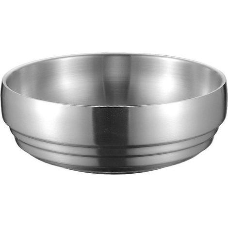 Edelstahlschüssel Für Den Haushalt, Nudelschüssel, Essensschüssel (silber) – 18,5 X 18,5 Cm – Silber
