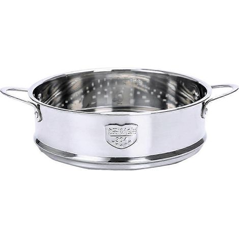 18 Cm Großer Dampfkorb Mit Praktischen Edelstahlgriffen, Ideal Zum Backen Von Brötchen Zu Hause Oder In Restaurants (silber) (zufällige Ausführung) – 18 Cm – Silber