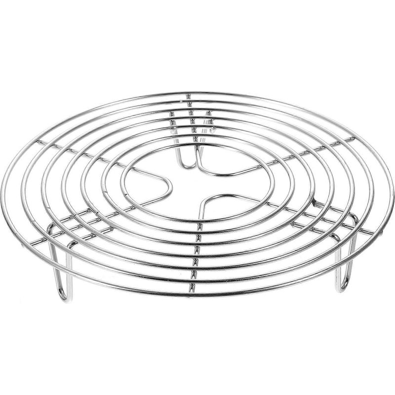 Dampfeinsatz Aus Edelstahl, Multifunktionaler Runder Kühlrost Zum Dämpfen – 19,50 X 19,50 X 4,50 Cm