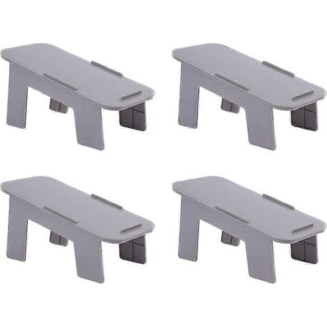 Doppelstöckiges Schuhregal (4-teilig) – Kreative Schuhaufbewahrung – Schuhhalter Für Zuhause – 25,00 X 11,60 X 11,60 Cm – Grau