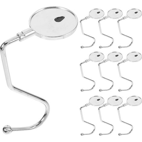 Set Mit 10 Taschenhaken, Tisch- Oder Schreibtischhalter. – 11,50 X 6,50 X 0,50 Cm