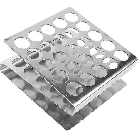 Reagenzglasständer Aus Edelstahl, Reagenzglashalter Aus Metall, Z-förmiger Laborständer – 11,00 X 10,00 X 4,50 Cm