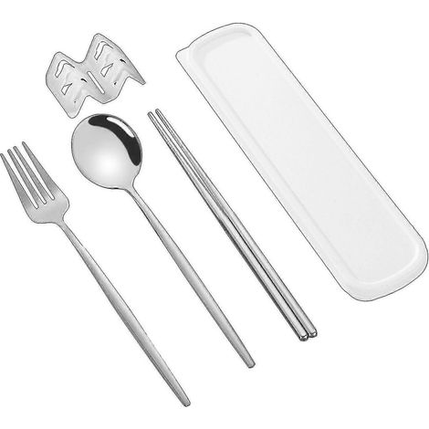 Kaesi Kb-3-teiliges Silbernes, Staubdichtes Edelstahl-besteckset Im Koreanischen Stil (koteletts, Gabel, Löffel) Für Den Täglichen Gebrauch