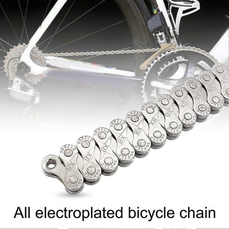 6/7/8/18/21/24-fach Fahrradkette, Lang, Vollständig Galvanisiert, 116 Knoten, Professionelle Glieder Für Mountainbikes