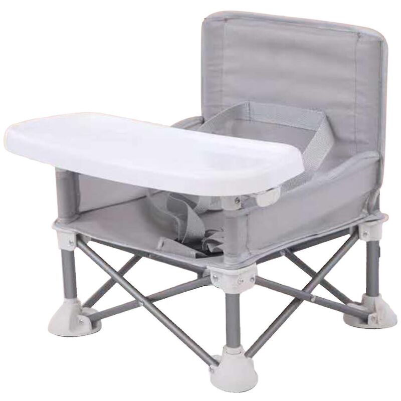 Faltbarer, Kompakter Und Tragbarer Hochstuhl Für Kleinkinder, Sitzerhöhung Für Babys/kinder, Ideal Für Den Esstisch Und Camping (grau)