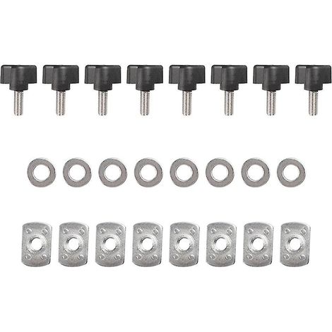Set Mit 8 Schnellverschlussbolzen Für Jeep-hardtops, Inklusive Flügelmuttern Und D-ringen.