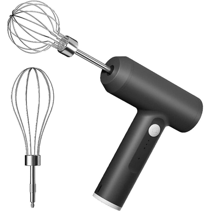 Multifunktionaler 3-gang-elektromixer Mit Edelstahl-rührbesen, Usb-aufladbar, Zubehör Zum Backen, Kochen Und Kuchenbacken (grau)