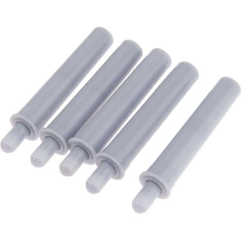 Druckverschluss-verschlüsse Für Küchenschubladentüren, Grau, Mit Soft-close-dämpfern, Kunststoff (10 Stück)