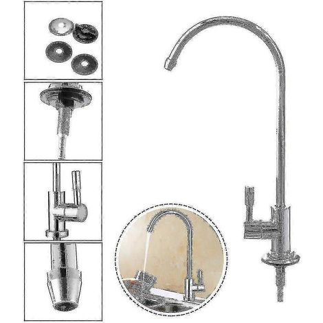 Küchenarmatur Mit 1/4-zoll-umkehrosmose-trinkwasserfilter, Umkehrosmoseanlage, Spültischarmatur